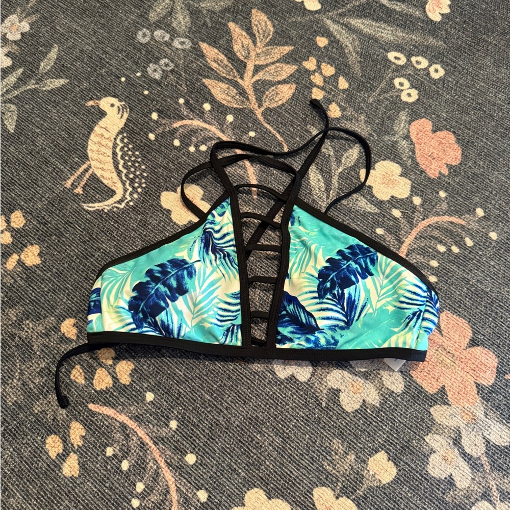 Tropical Strappy Bikini Top
